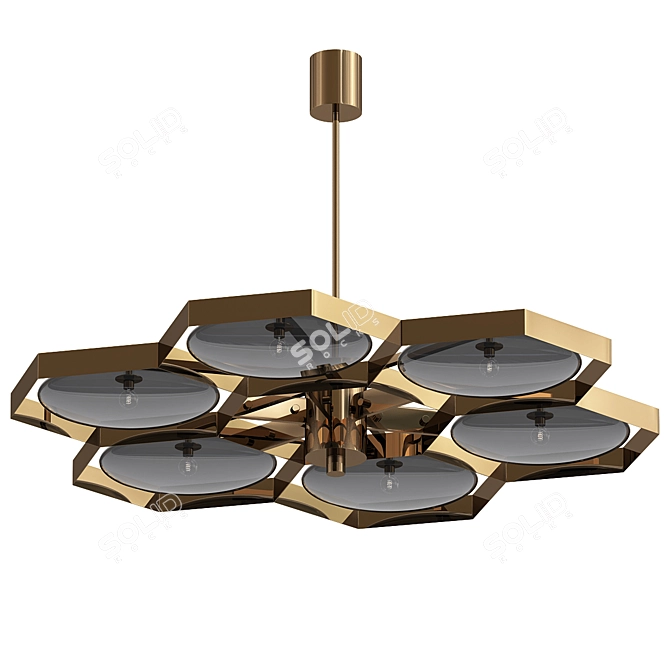 Elegant Hive Chandelier by Venumblack 3D model image 1