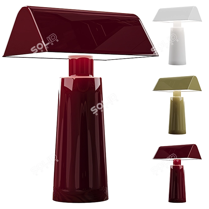 Pyramid Steel Table Lamp 3D model image 1