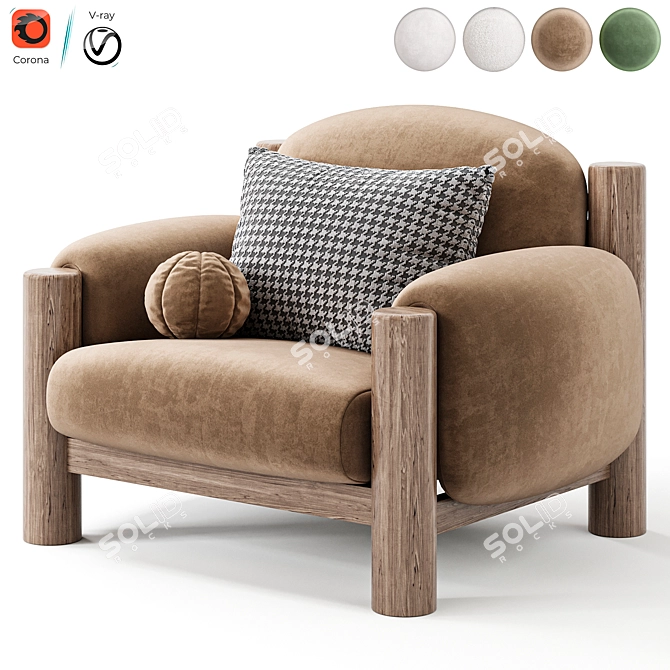 Sarah Sherman Samuel James Chair 3D model image 6