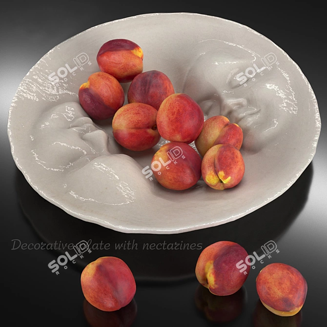 Fruit Plate 3D Model Kit 3D model image 1