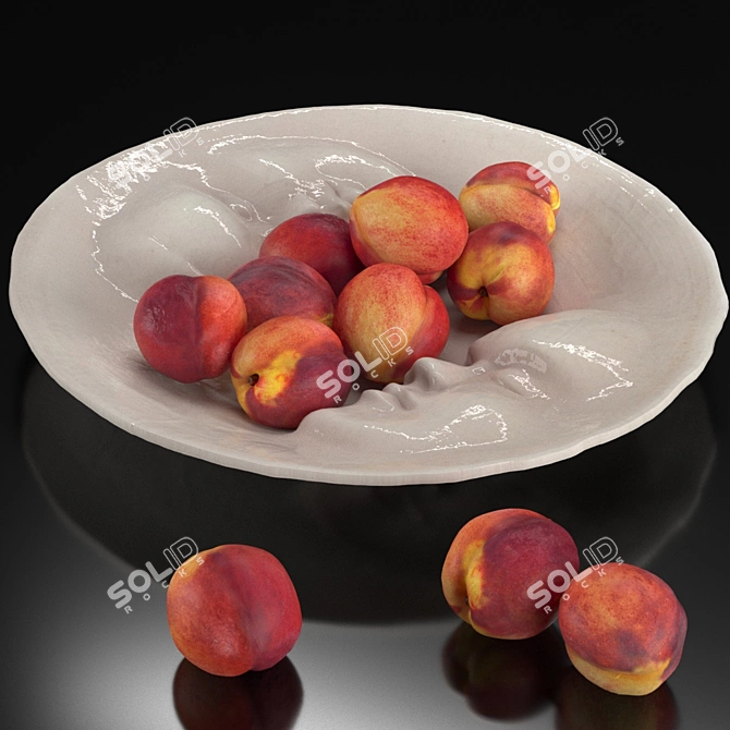 Fruit Plate 3D Model Kit 3D model image 4