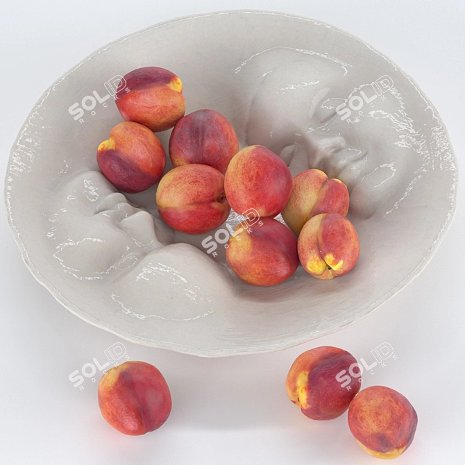 Fruit Plate 3D Model Kit 3D model image 8