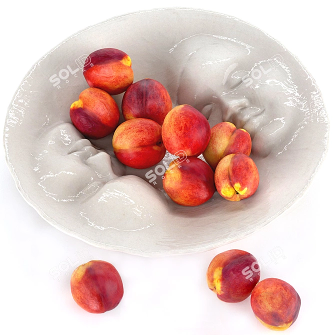 Fruit Plate 3D Model Kit 3D model image 9