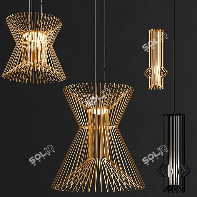 Designer Syrma Pendant Lamp Collection 3D model image 2