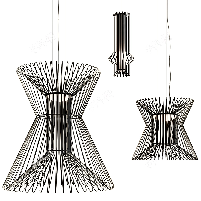 Designer Syrma Pendant Lamp Collection 3D model image 7