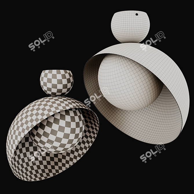 Minimalistic LED Ceiling Lamp 3D model image 3