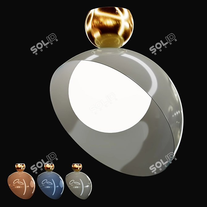 Minimalistic LED Ceiling Lamp 3D model image 4