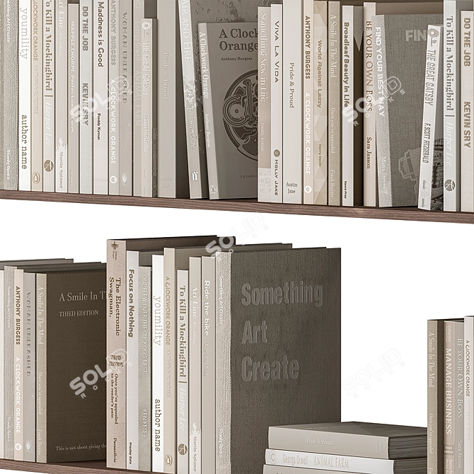 Sleek Reader's Collection: Minimalism Set 3D model image 5