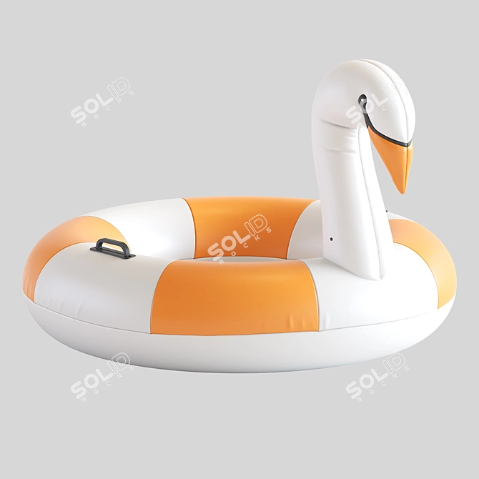 Elegant Swan Pool Float 2016 3D model image 2