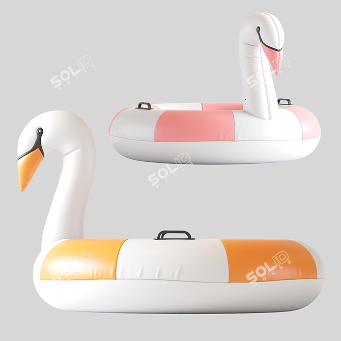 Elegant Swan Pool Float 2016 3D model image 5