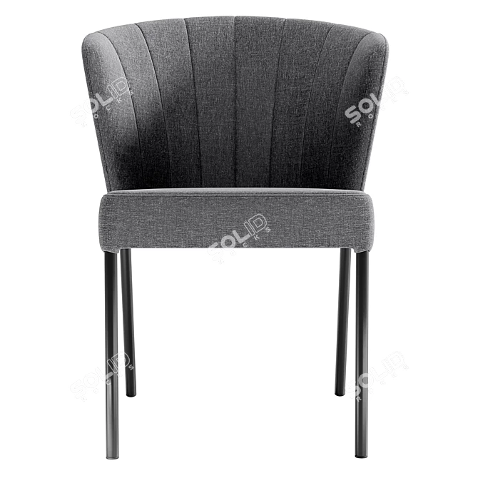 Modern Gray Kristin Chair 3D model image 3