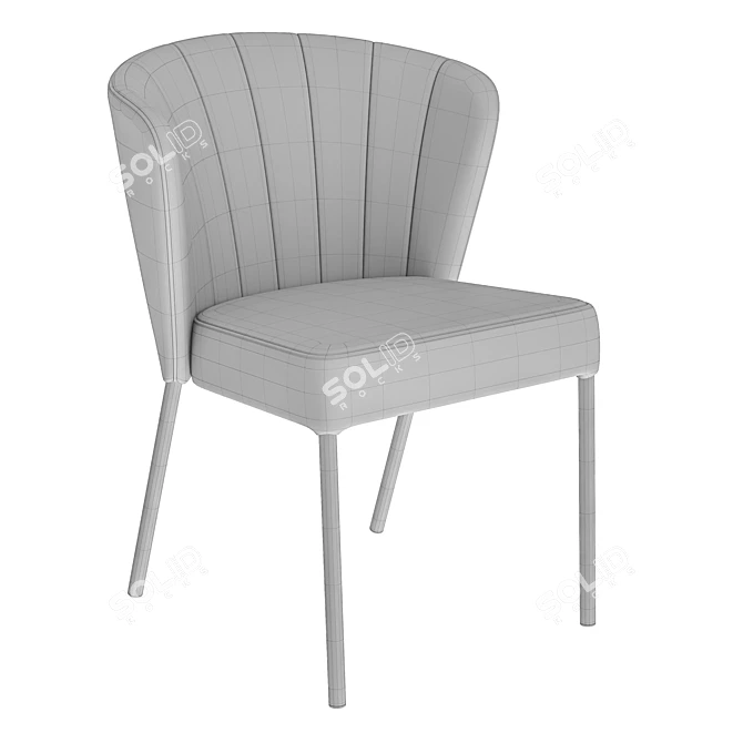 Modern Gray Kristin Chair 3D model image 6