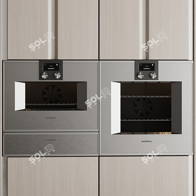 Exclusive Gaggenau Kitchen Island Set 3D model image 3