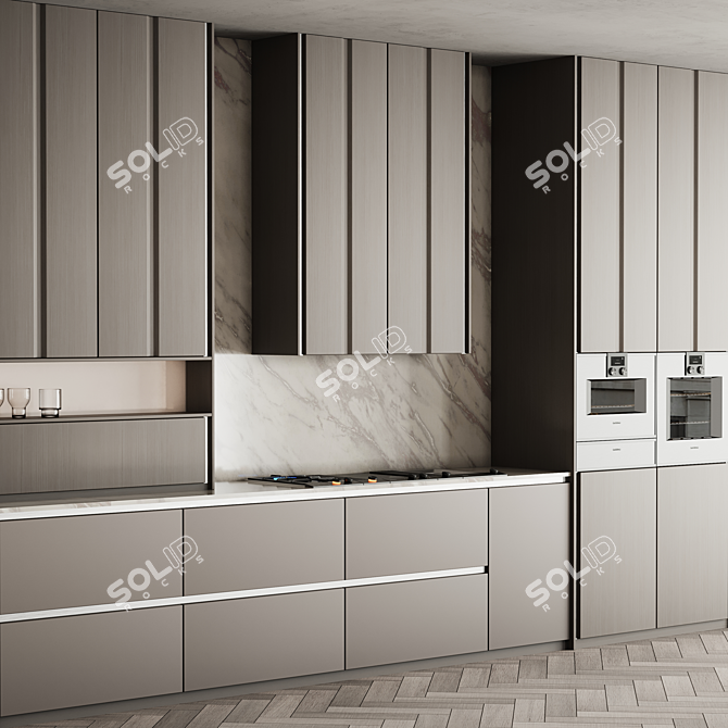 Exclusive Gaggenau Kitchen Island Set 3D model image 4