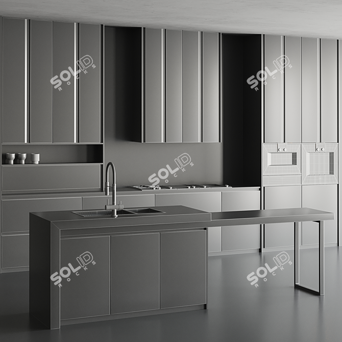 Exclusive Gaggenau Kitchen Island Set 3D model image 6