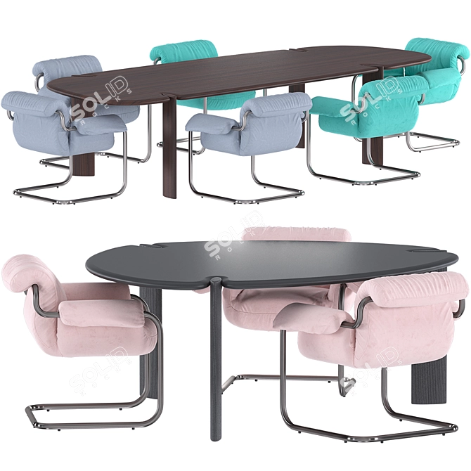 Isamu Dining Set, So Far 3D model image 1