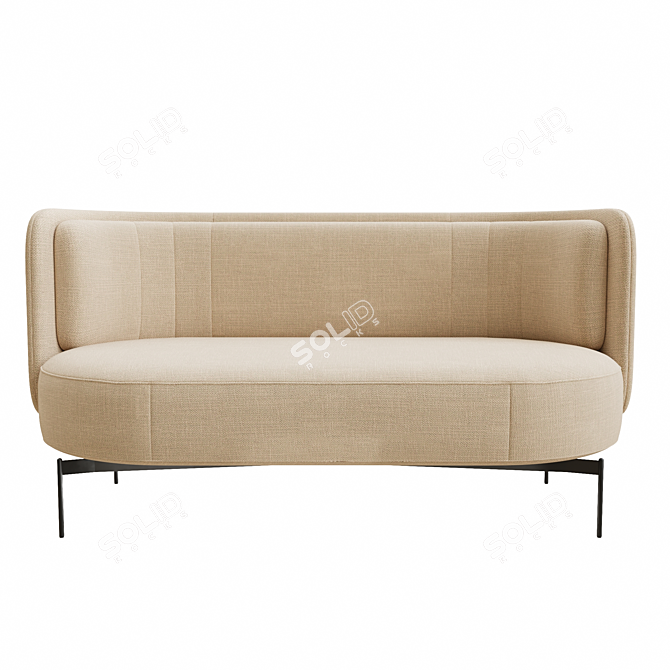 Modern Joe Low Back Sofa 3D model image 2