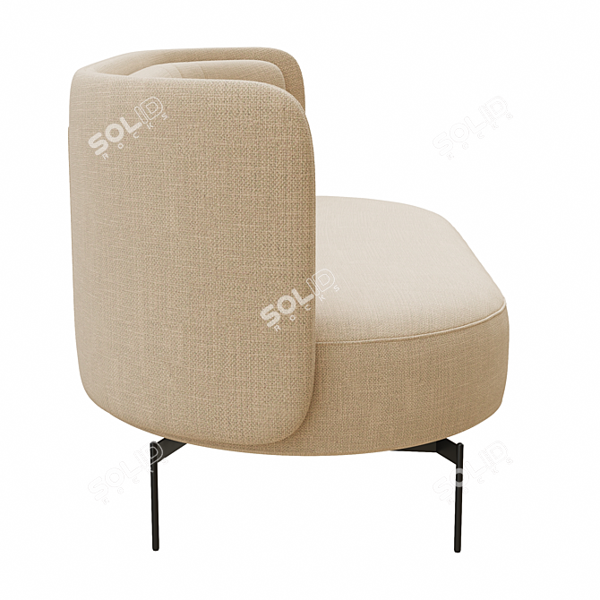 Modern Joe Low Back Sofa 3D model image 3