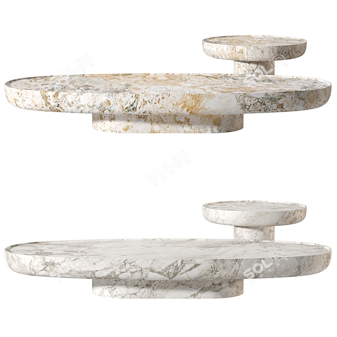 Francesco Balzano Stone Swan Table 3D model image 6