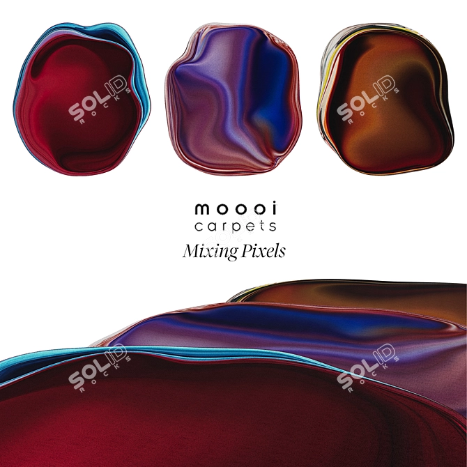 Moooi Mixing Pixels Rug Set 3D model image 6