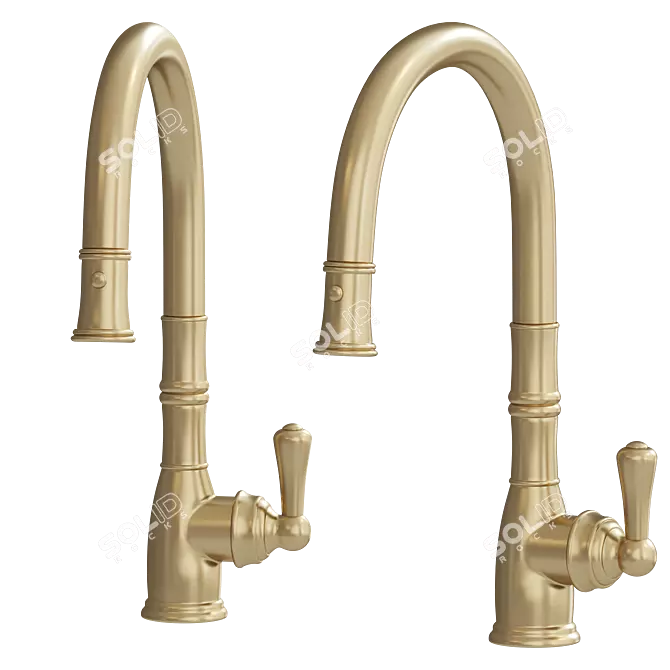 Georgian Pull-Down Faucet in 3DsMax 3D model image 1