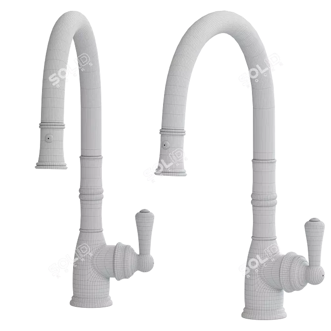 Georgian Pull-Down Faucet in 3DsMax 3D model image 2