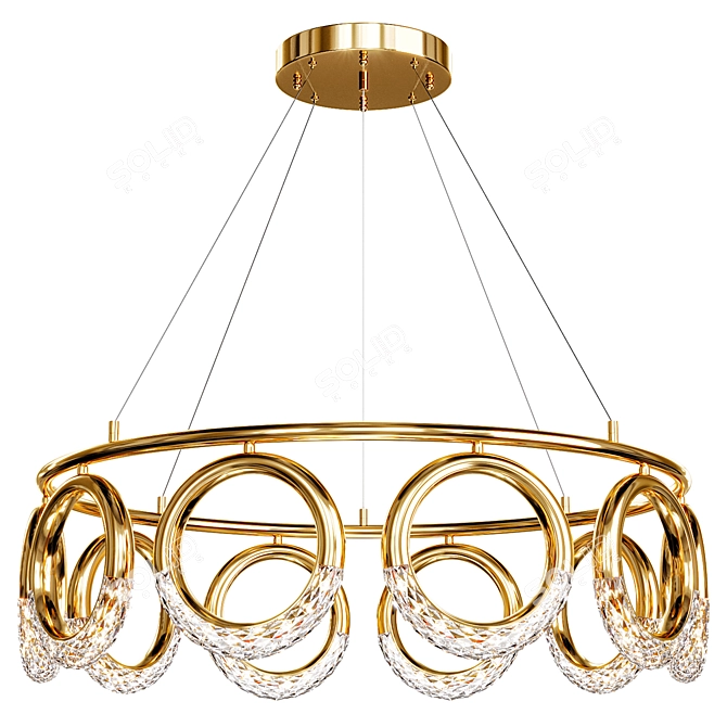 Elegant BRIDE Designer Chandelier 3D model image 2