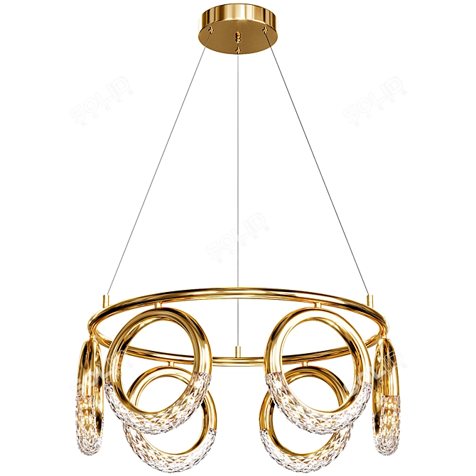 Elegant BRIDE Designer Chandelier 3D model image 3