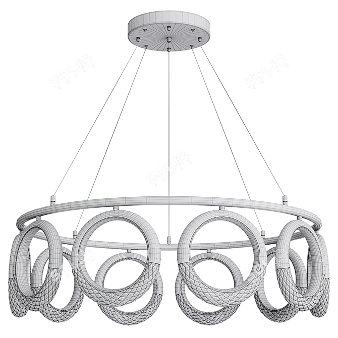 Elegant BRIDE Designer Chandelier 3D model image 4