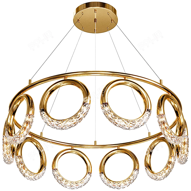 Elegant BRIDE Designer Chandelier 3D model image 5