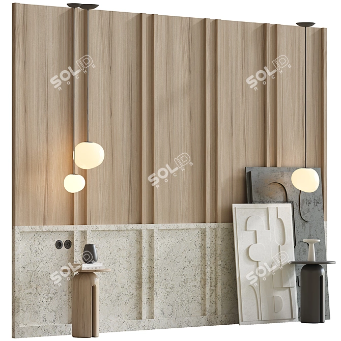 3D Wall Panel Design Set 3D model image 1