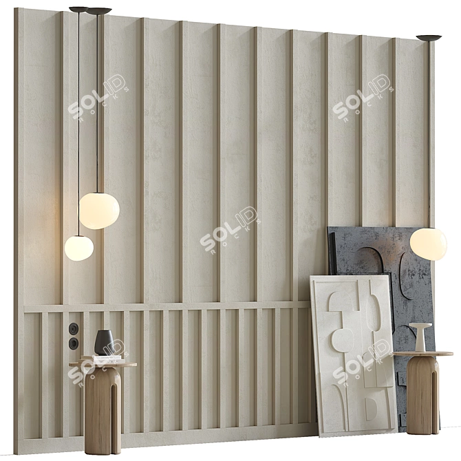 3D Wall Panel Design Set 3D model image 2