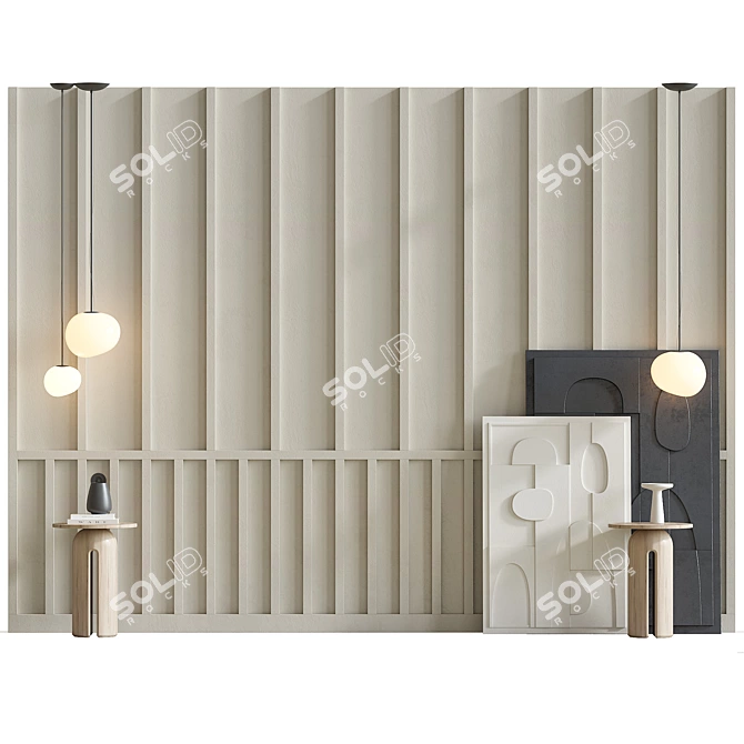 3D Wall Panel Design Set 3D model image 4