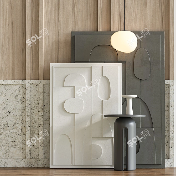 3D Wall Panel Design Set 3D model image 5