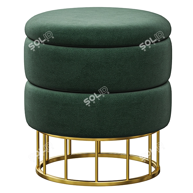 Elegant Zlata Pouf - TM525 3D model image 3