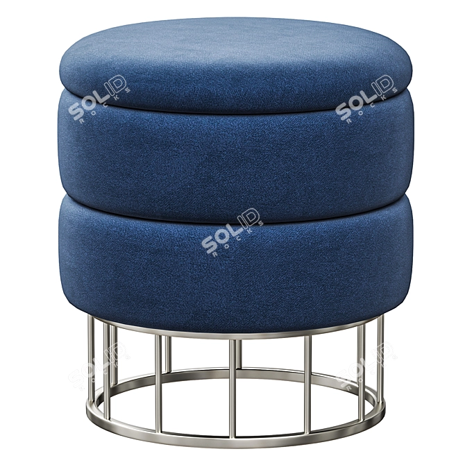 Elegant Zlata Pouf - TM525 3D model image 5