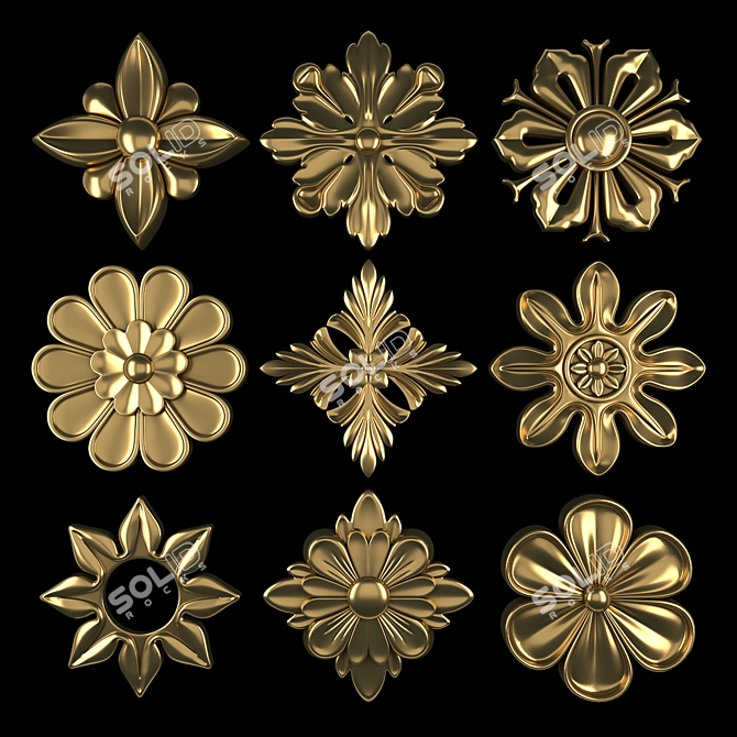 Ornamental Element Pack Set 15 3D model image 1