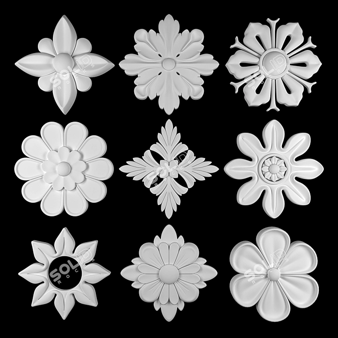 Ornamental Element Pack Set 15 3D model image 2