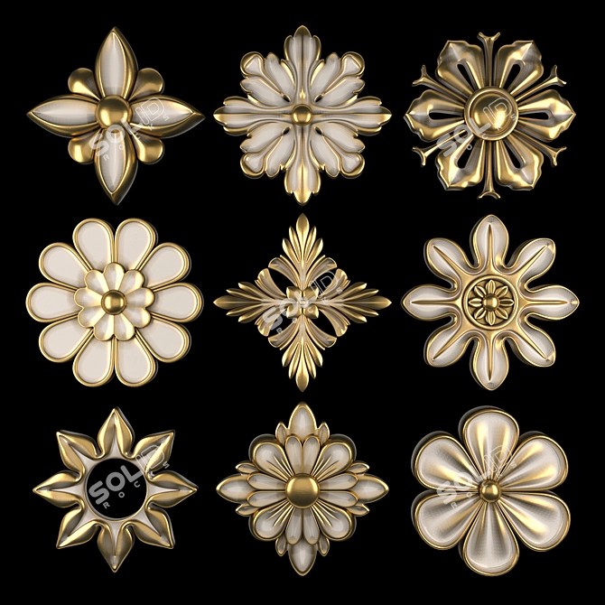 Ornamental Element Pack Set 15 3D model image 3