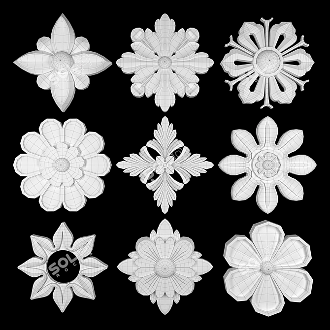 Ornamental Element Pack Set 15 3D model image 4