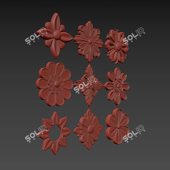 Ornamental Element Pack Set 15 3D model image 6