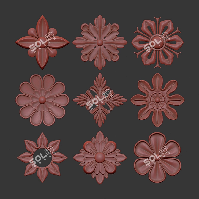 Ornamental Element Pack Set 15 3D model image 7
