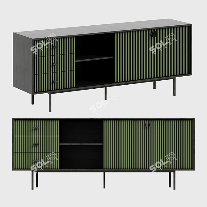 Emerson EM15 Green Etazherka Shelf 3D model image 1