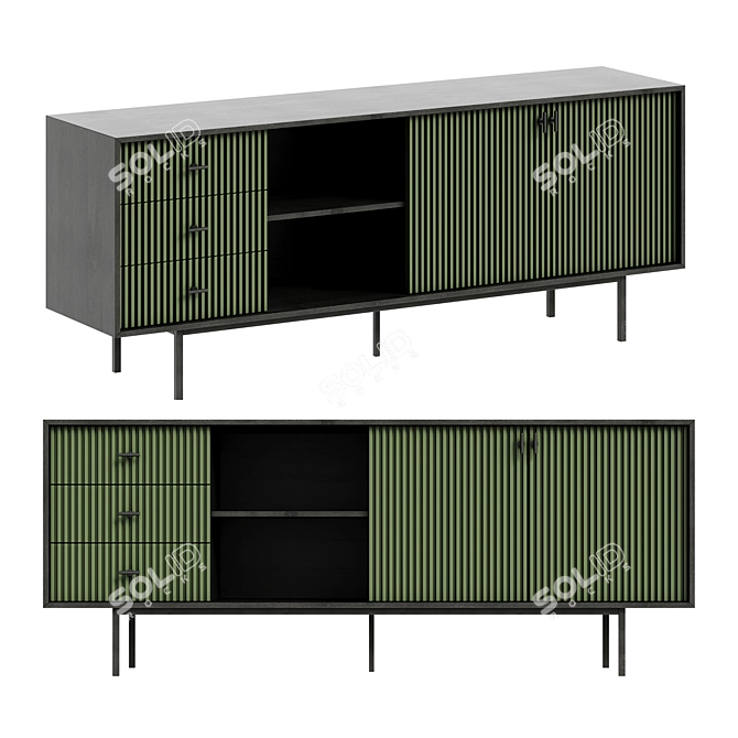 Emerson EM15 Green Etazherka Shelf 3D model image 3