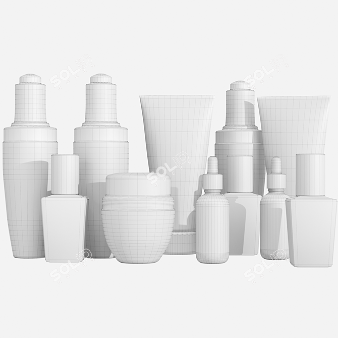 Salon Beauty Cosmetics Set 3D model image 2