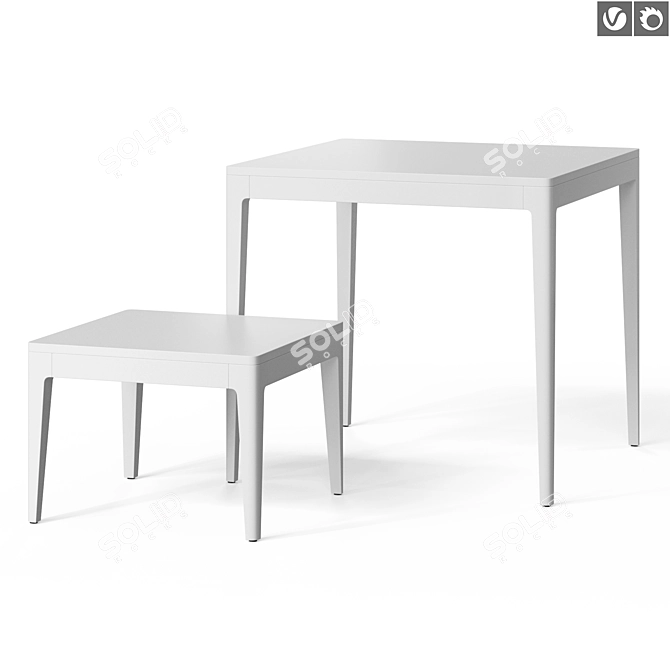 Sleek CUBE Minimalist Table 3D model image 1