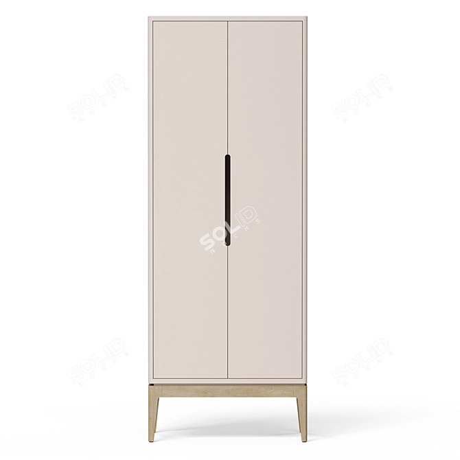 Sleek Contemporary Wardrobe 3D model image 2