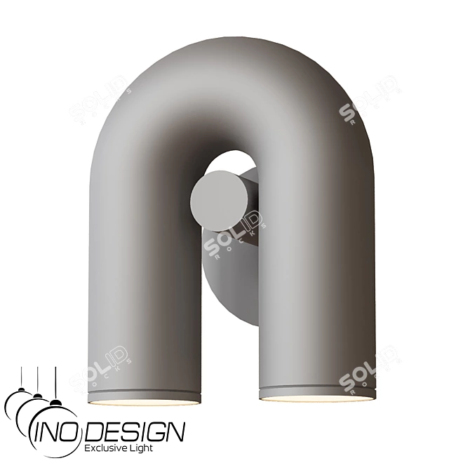 Modern Gray Inodesign Pendant Light 3D model image 1