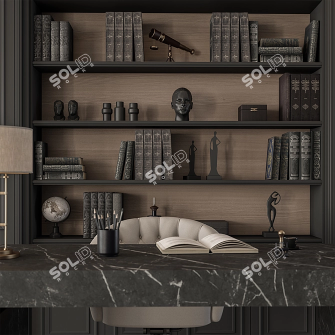 Executive Office Desk Boss 486 3D model image 3