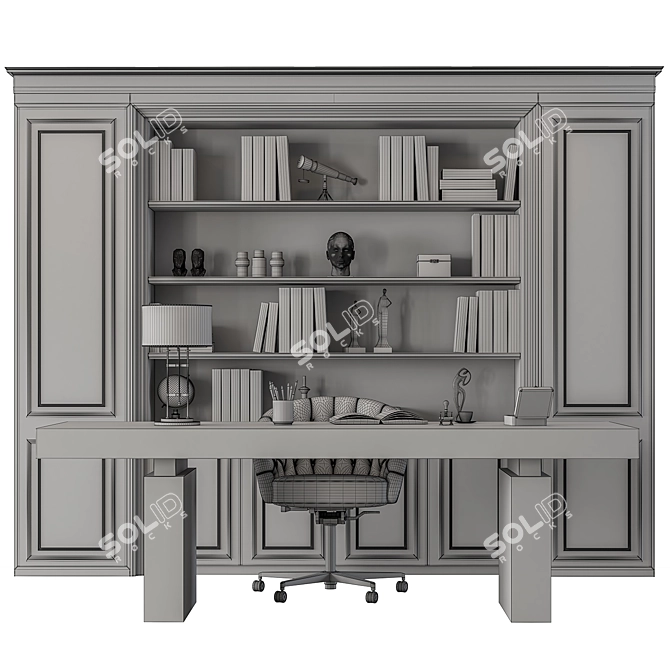 Executive Office Desk Boss 486 3D model image 4